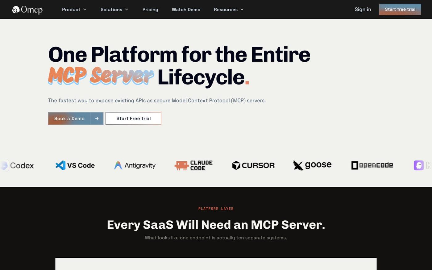 0mcp - Host Your API as an MCP Server — screenshot