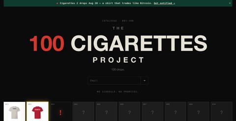 The 100 Cigarettes Project — screenshot