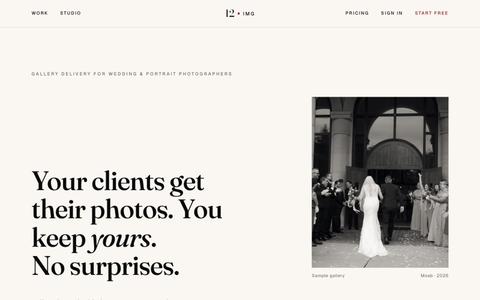 12img — The Operating System for Wedding Photographers — screenshot