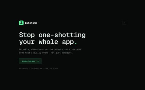 1atatime — Better Prompts, One at a Time — screenshot
