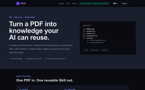 PDF to Agent Skill — Turn Documents into Reusable AI Knowledge — screenshot