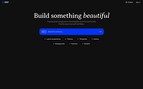 21st.dev - Crafted React components and templates, not AI slop | 21st — screenshot