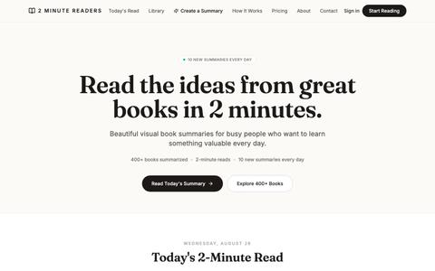 2 Minute Readers — screenshot