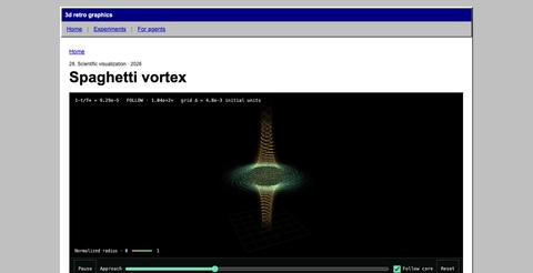 Spaghetti vortex · 3d retro graphics — screenshot