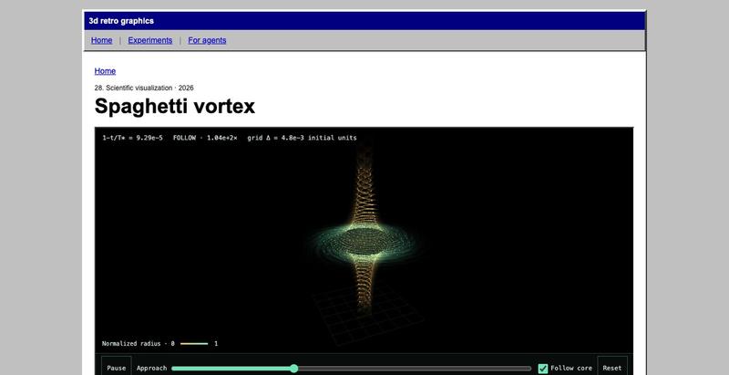 Spaghetti vortex · 3d retro graphics — screenshot