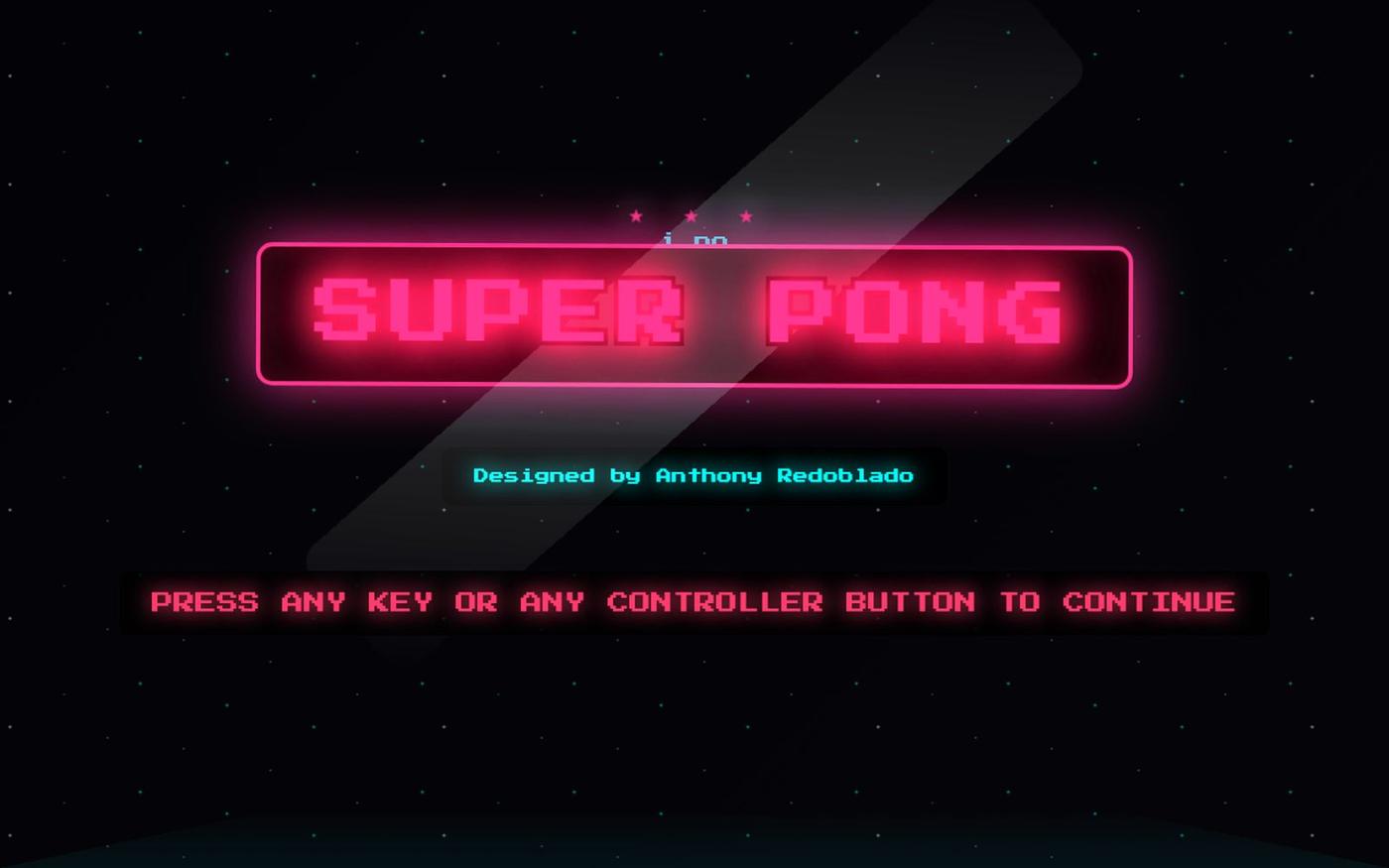 Super Pong Game — screenshot