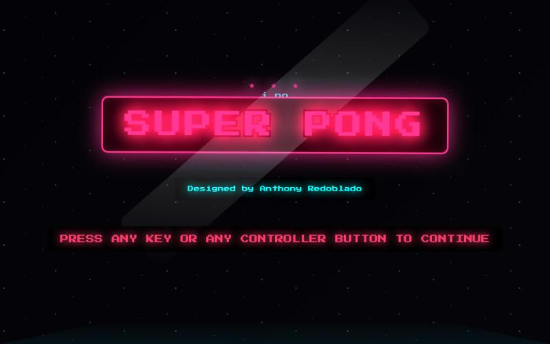 Super Pong Game — screenshot