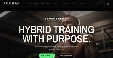SEVEN3SEVEN — Train for something. — screenshot