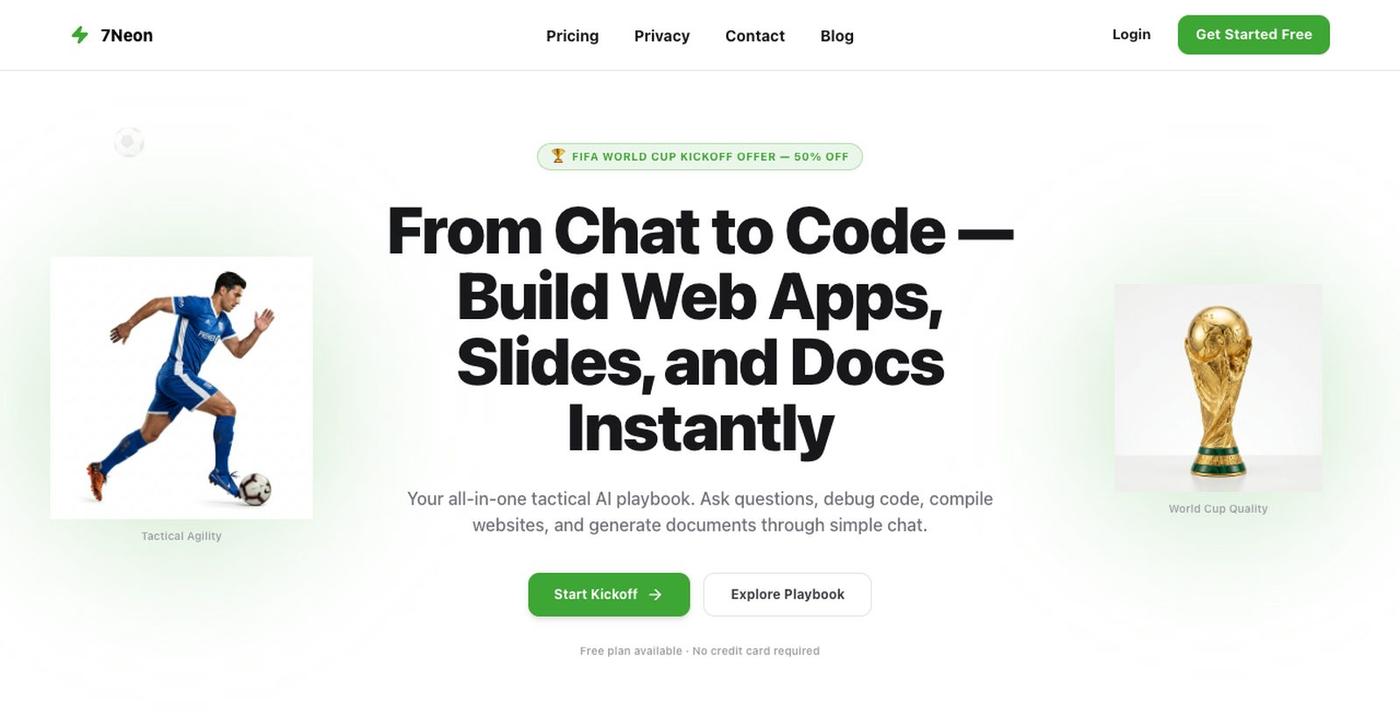 7Neon — AI Workspace — screenshot