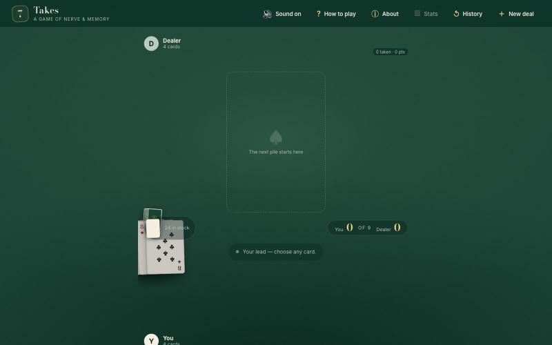 7 Takes — A game of nerve & memory — screenshot