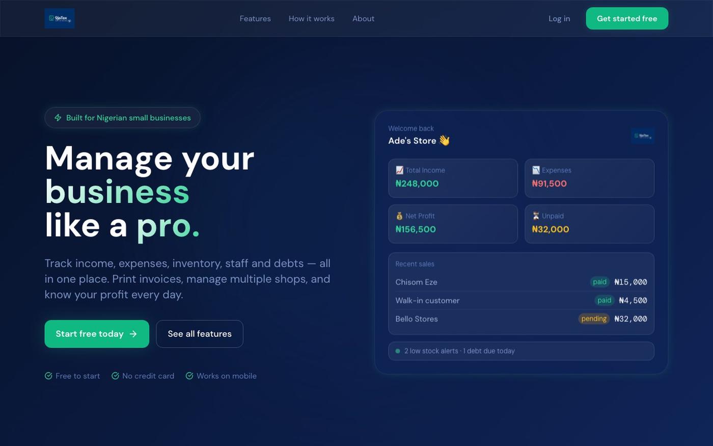 9jaTax — Simple Tax Compliance — screenshot