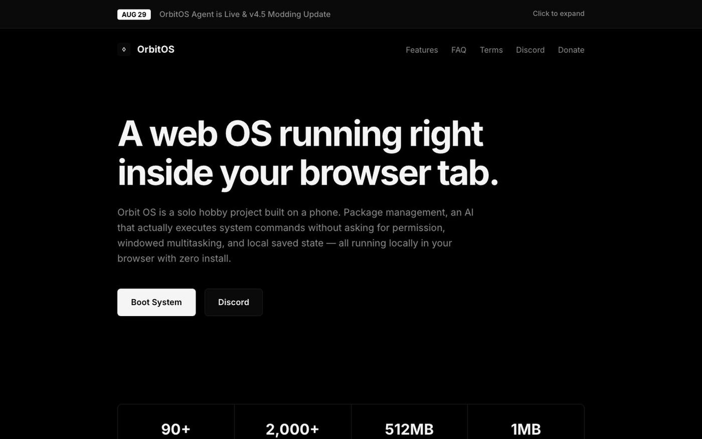 Orbit OS | Web OS — screenshot