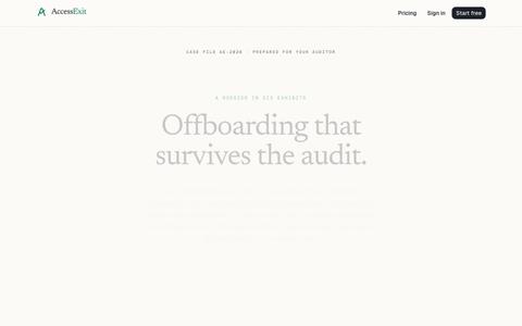 AccessExit — SaaS offboarding & access reviews for small teams — screenshot