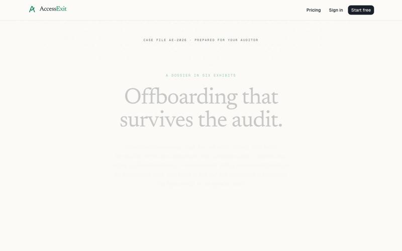 AccessExit — SaaS offboarding & access reviews for small teams — screenshot