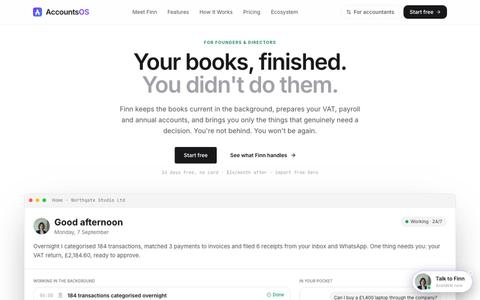 Accounting and bookkeeping software for small business — screenshot