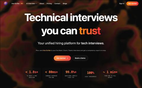 #1 Platform for Technical Interviews with Advanced Proctoring — screenshot