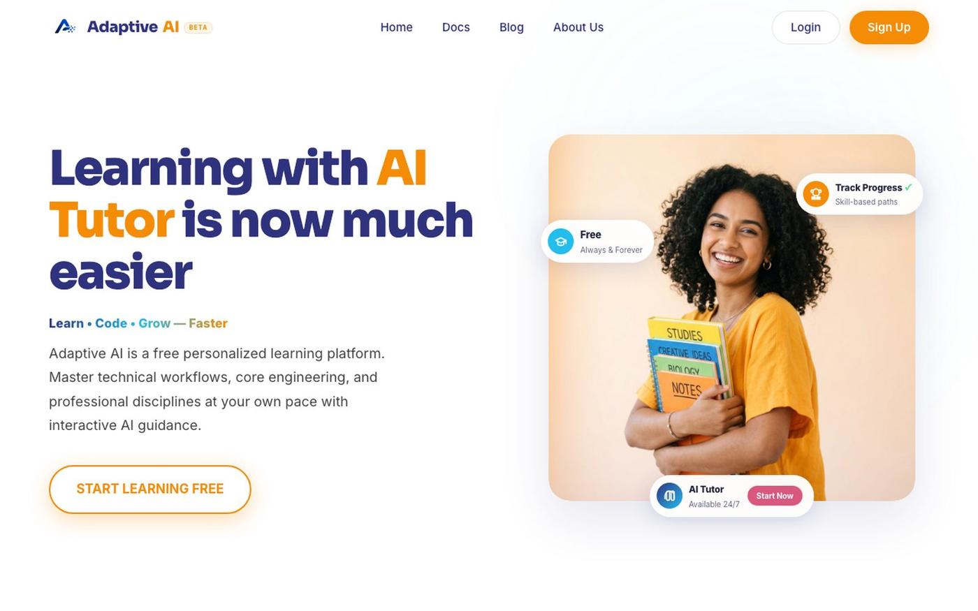 Adaptive AI — Free AI Learning Platform — screenshot