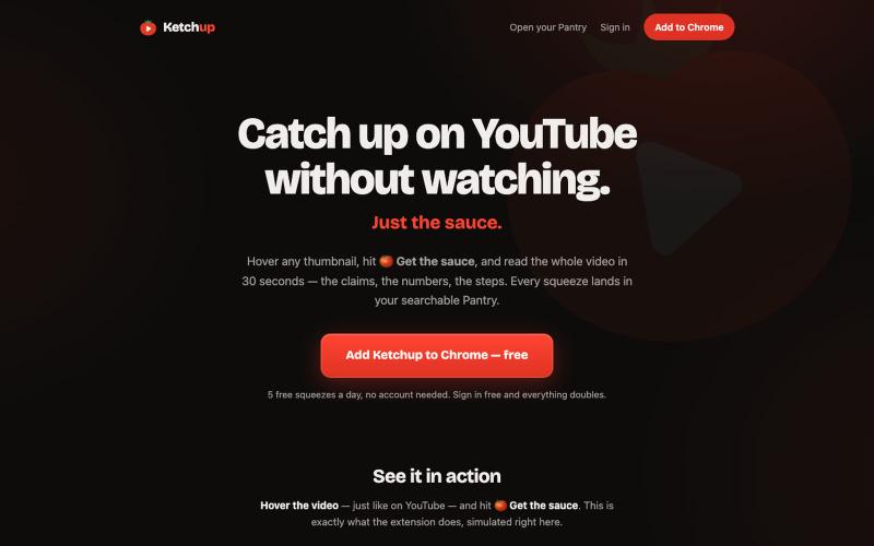 Ketchup — just the sauce — screenshot