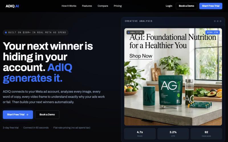 AdIQ.AI - AI-Powered Ad Intelligence — screenshot