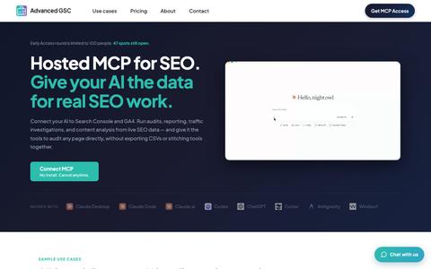 Google Search Console & Google Analytics MCP Server: No Install, Always On — screenshot