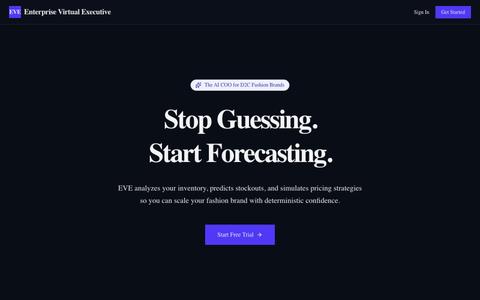 EVE - Enterprise Virtual Executive — screenshot