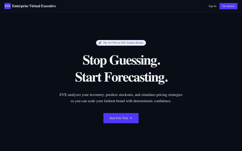 EVE - Enterprise Virtual Executive — screenshot