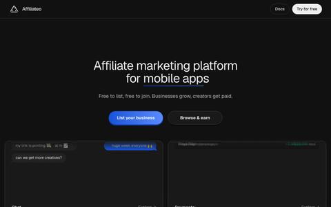 Affiliateo | Affiliate Marketing Platform — screenshot