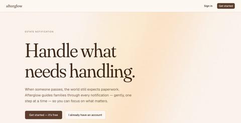 Afterglow — Handle what needs handling — screenshot