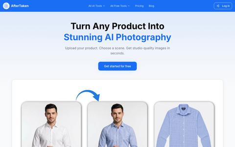 AfterTaken — AI Product Photography | Studio-Quality Photos — screenshot