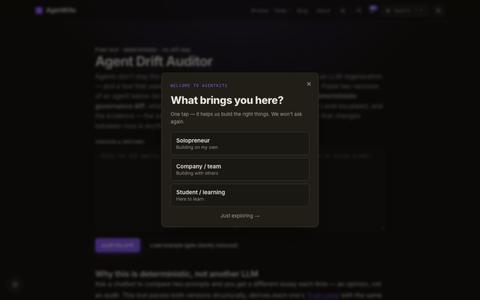 AI Agent Drift Auditor — diff two agent versions, get a governance verdict — Age — screenshot