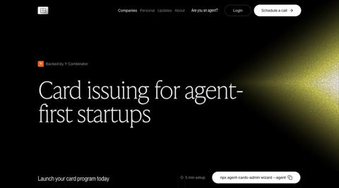Agentcard | Virtual Visa Cards for AI Agents — screenshot