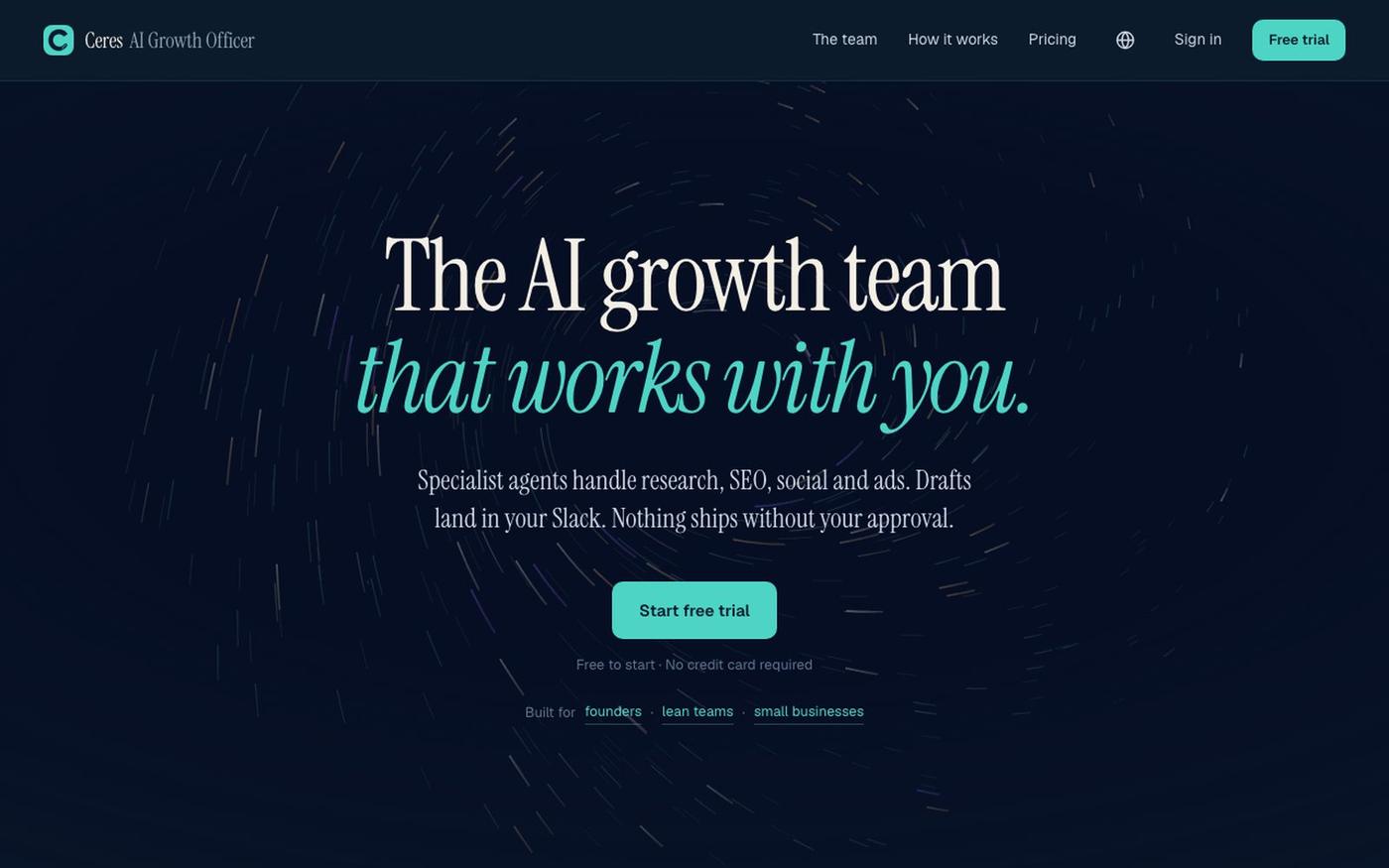 Ceres — The AI Growth Team That Works With You — screenshot