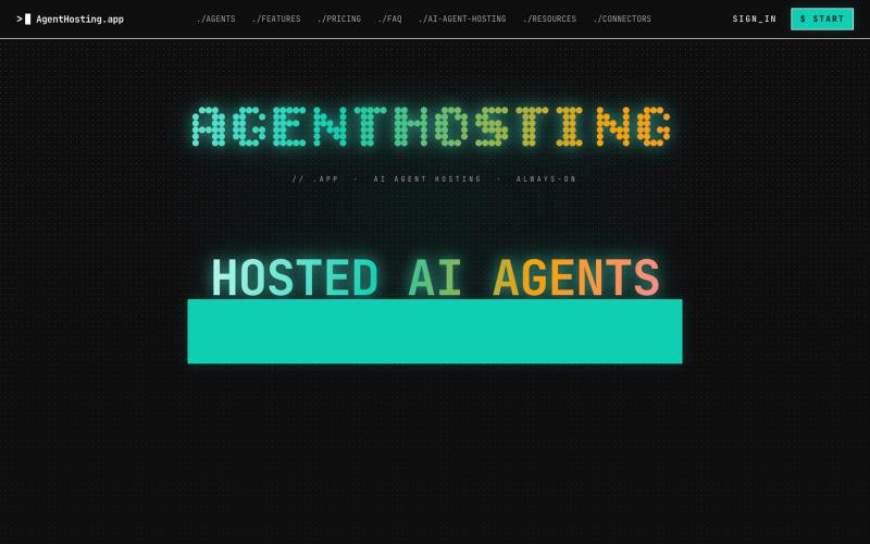 AgentHosting.app — Managed Hosting for AI Agents — screenshot