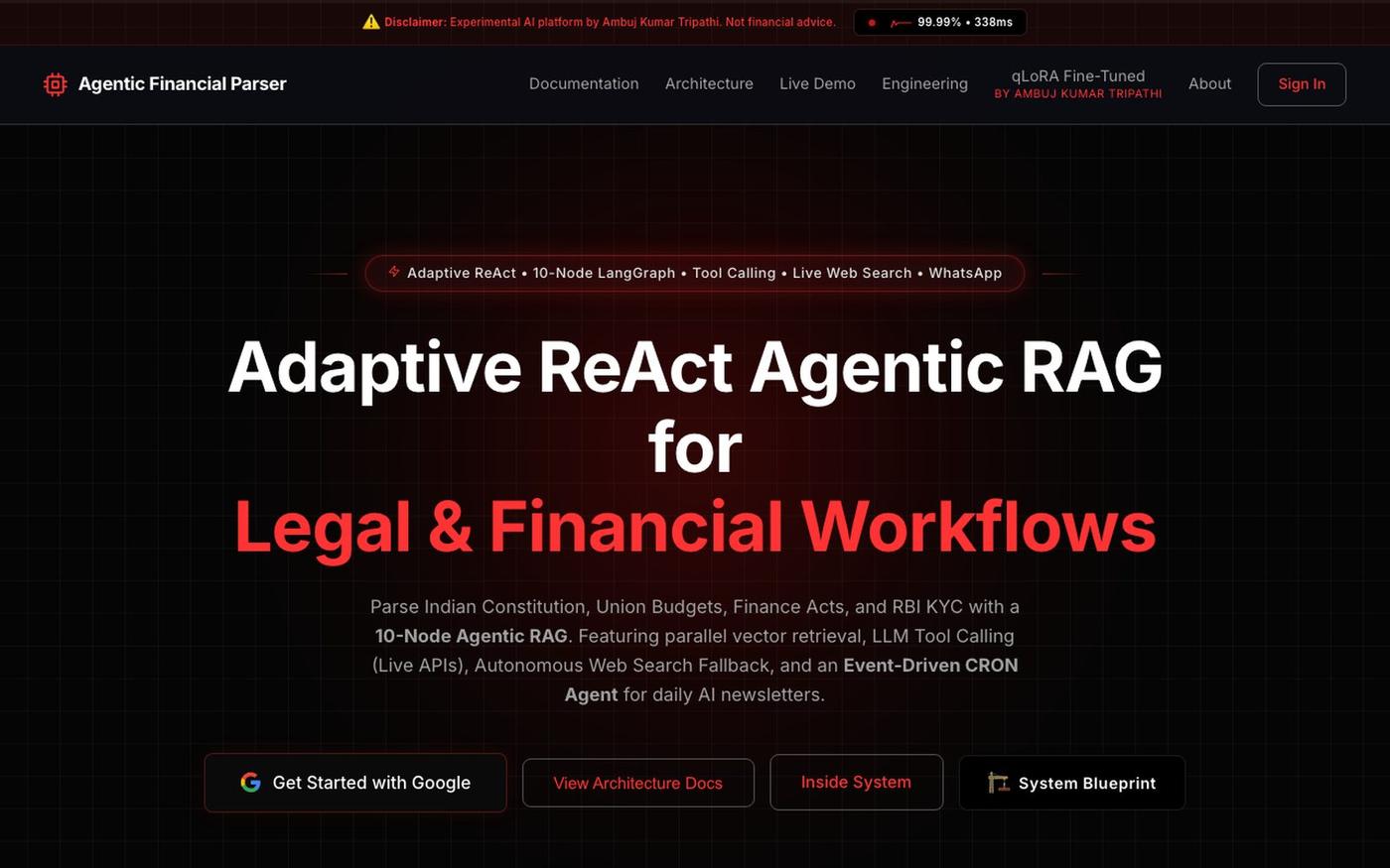 Omnichannel Agentic RAG Platform | Ambuj Kumar Tripathi — screenshot