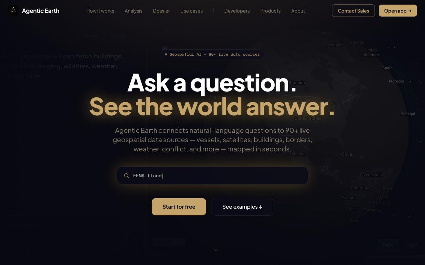 Agentic Earth — The Geospatial AI — screenshot