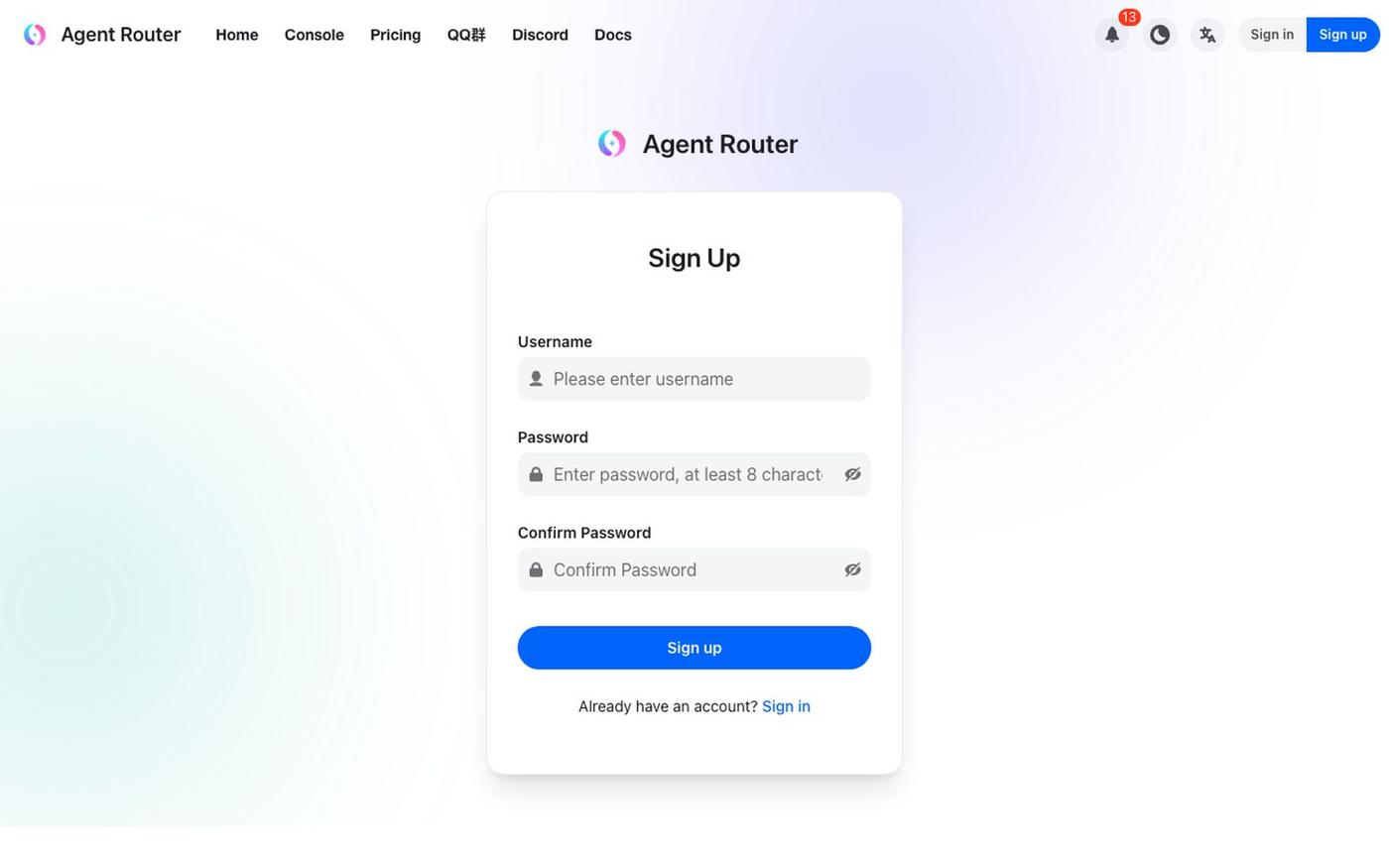 Agent Router — screenshot
