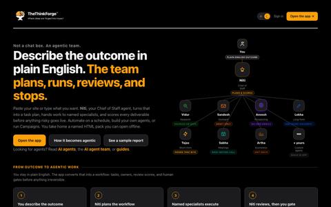 AI Agents for Founders | TheThinkForge — screenshot