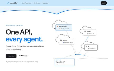 AgentSky — One API, Every Agent — screenshot
