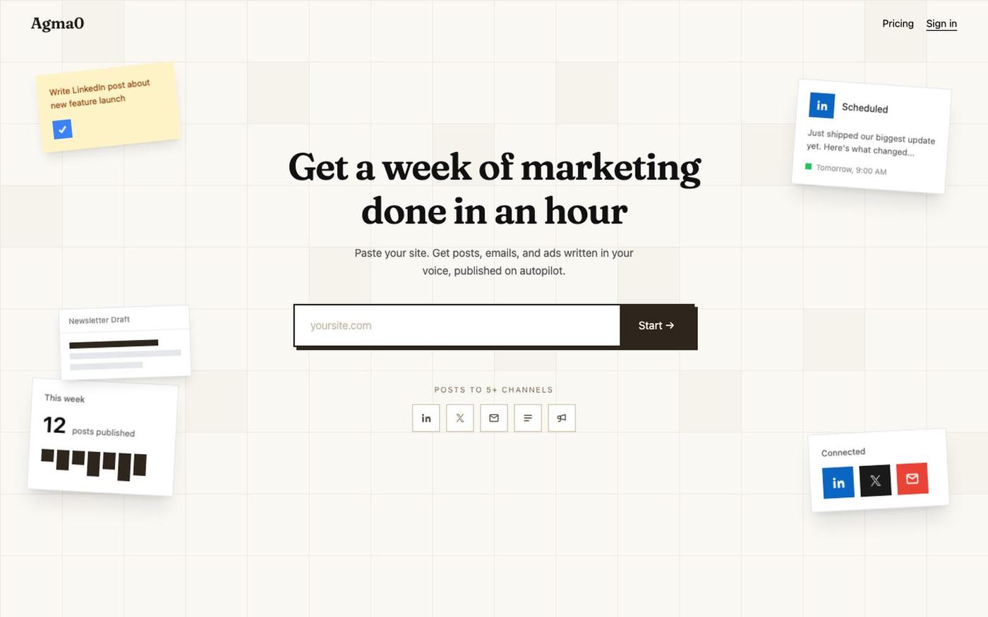 Agma0 - Marketing on Autopilot — screenshot