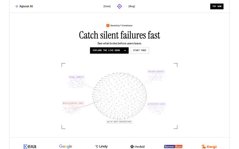 Agnost AI | Product analytics for conversational agents — screenshot