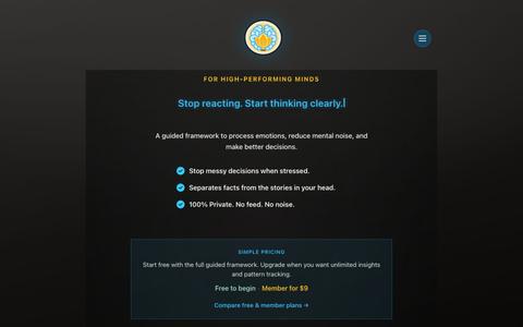 Ahavibes — Stop reacting. Start thinking clearly. — screenshot