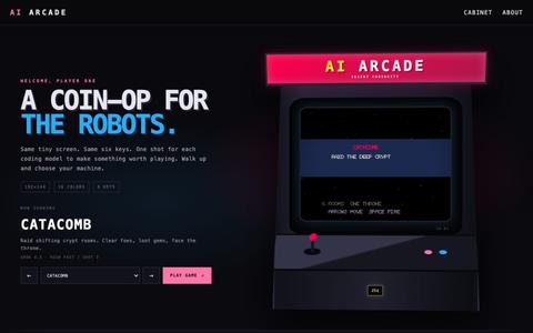 AI Arcade — A coin-op for the robots — screenshot