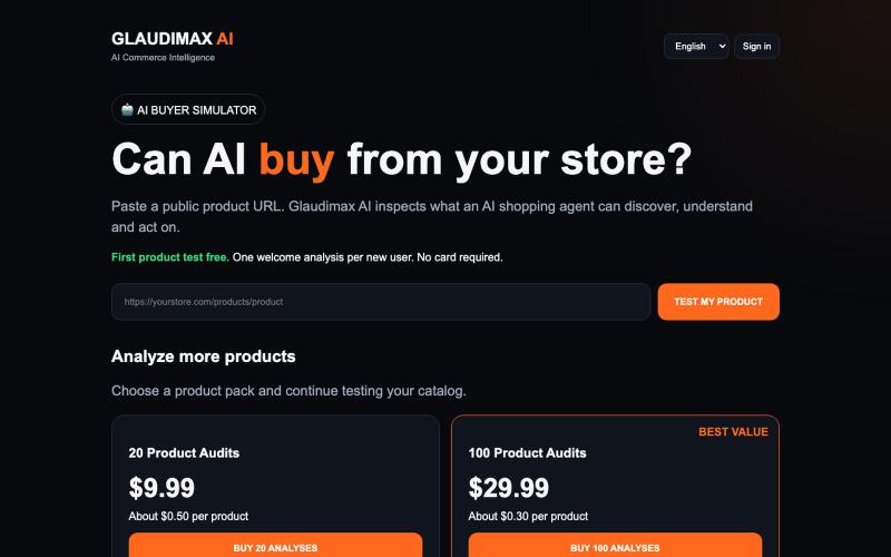 Glaudimax AI — AI Buyer Simulator — screenshot