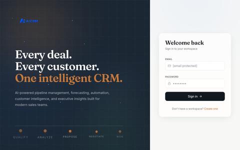 AI CRM — Sales Intelligence Platform — screenshot