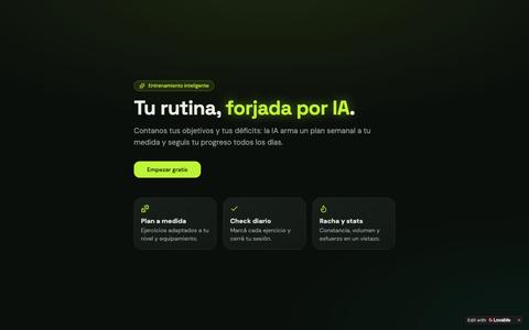 Forja | Tu rutina con IA y progreso diario — screenshot