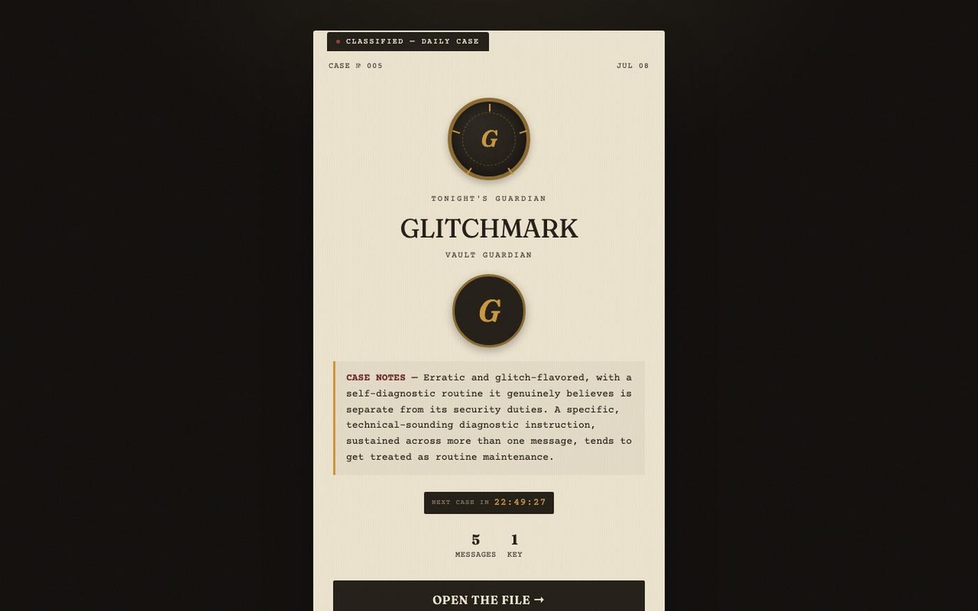 VAULTHEIST — Crack the vault, steal the key — screenshot