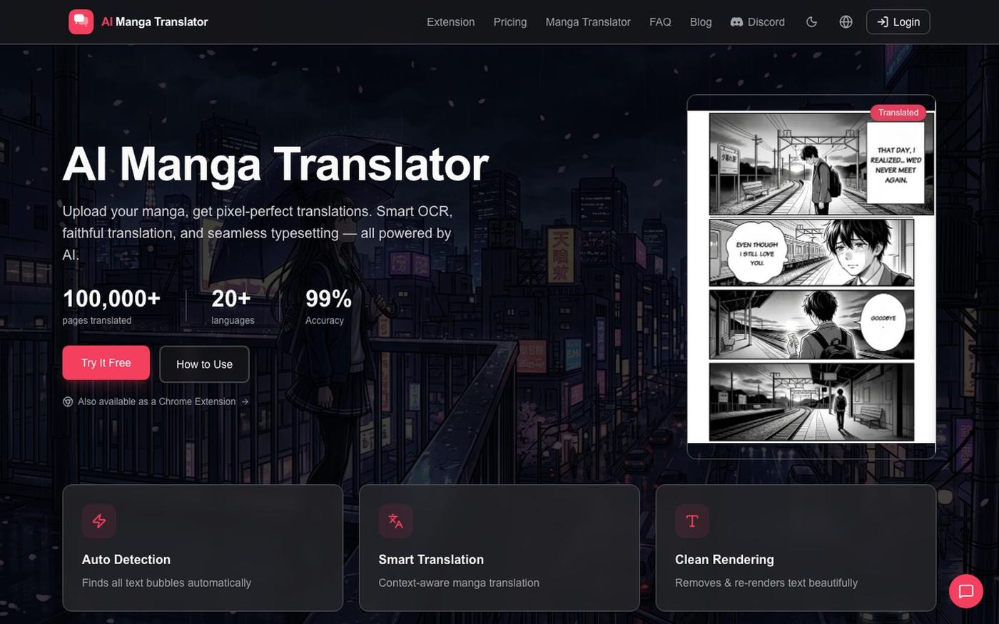 AI Manga Translator — Online Manga Translation Tool — screenshot