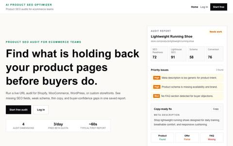 AI Product SEO Optimizer — screenshot