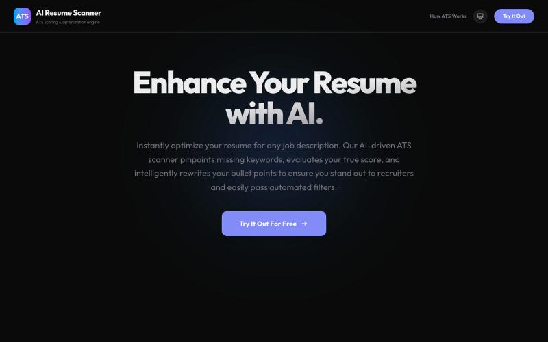 Free AI Resume ATS Scanner & Resume Optimizer | DataAssembleHub — screenshot
