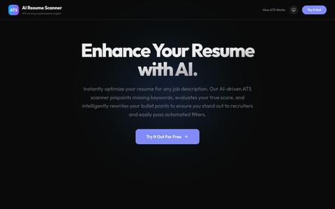 Free AI Resume ATS Scanner & Resume Optimizer | DataAssembleHub — screenshot